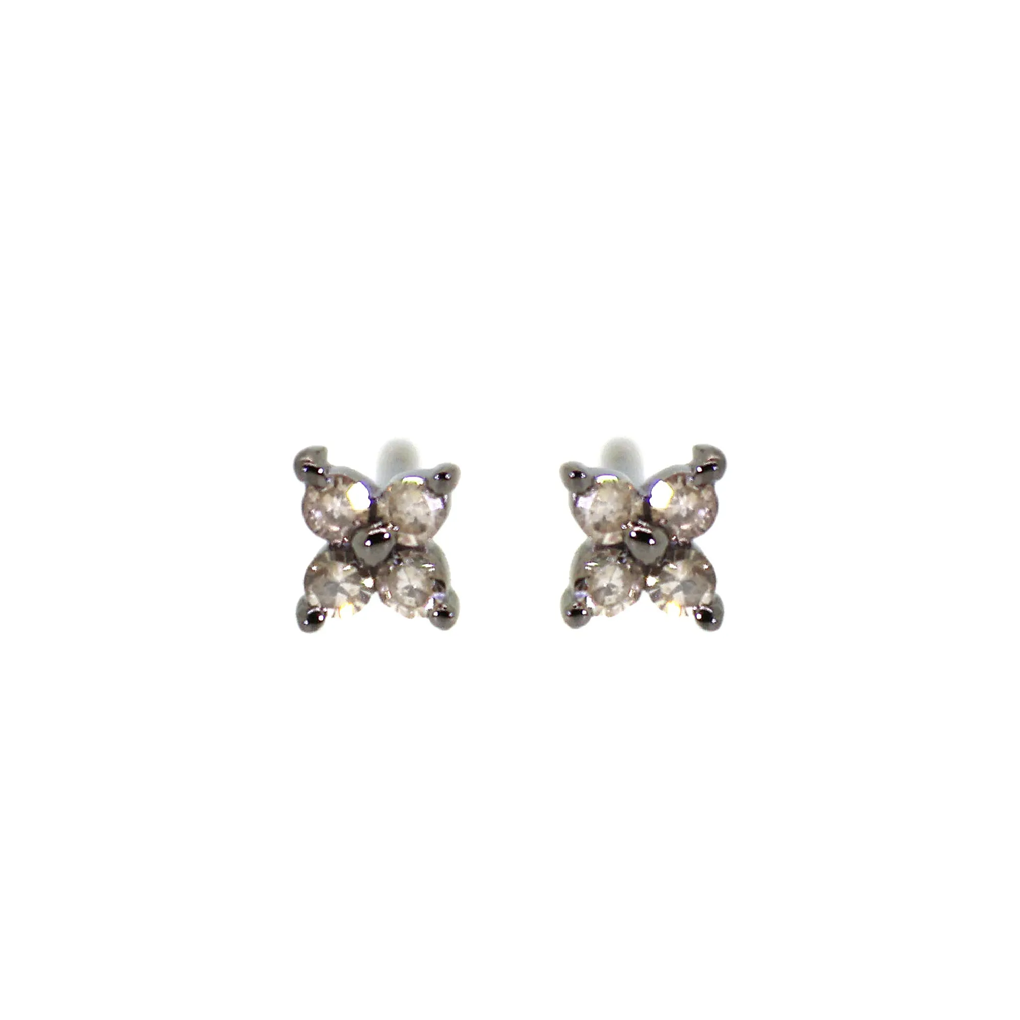 Small Silver Flower Stud