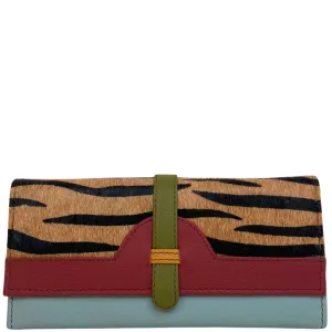 Soruka Half Moon Leather Purse - Wine Duck Egg Blue