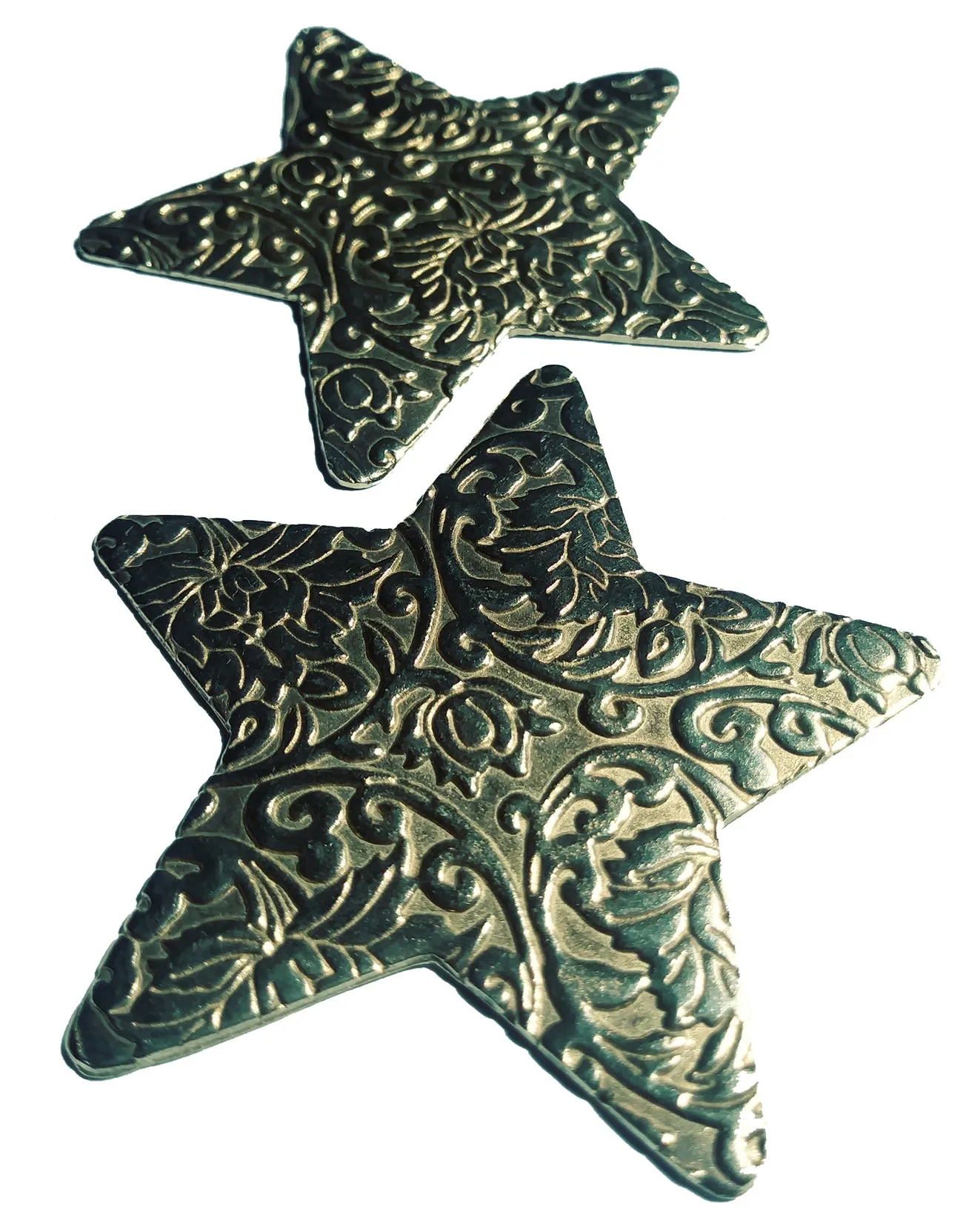 Star Lotus Flowers Texture 62mm Cutout for Enameling Stamping Soldering Blanks - Variety of Metals