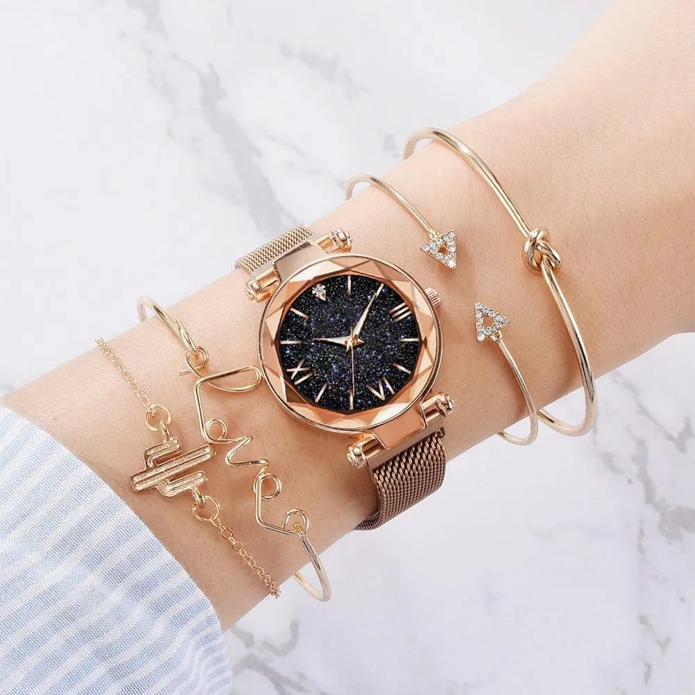 Starry 5pc Set Women Watch