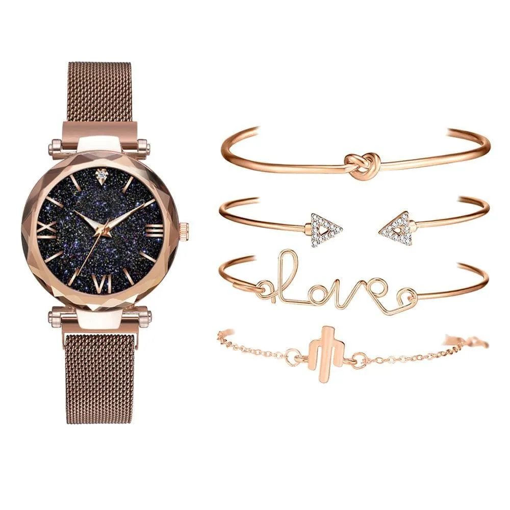 Starry 5pc Set Women Watch