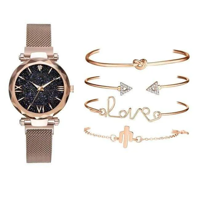 Starry 5pc Set Women Watch