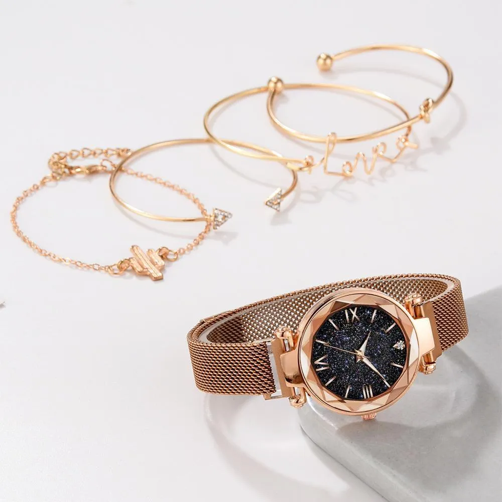 Starry 5pc Set Women Watch