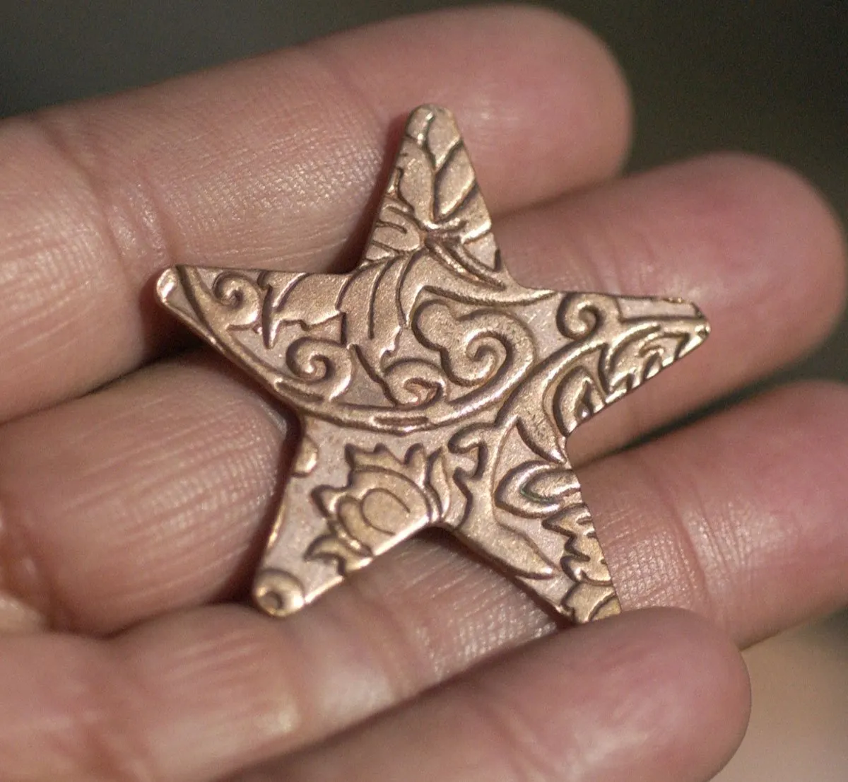 Stars in Lotus Flowers Textured 30mm for Enameling Stamping Texturing Soldering Blanks Variety of Metals