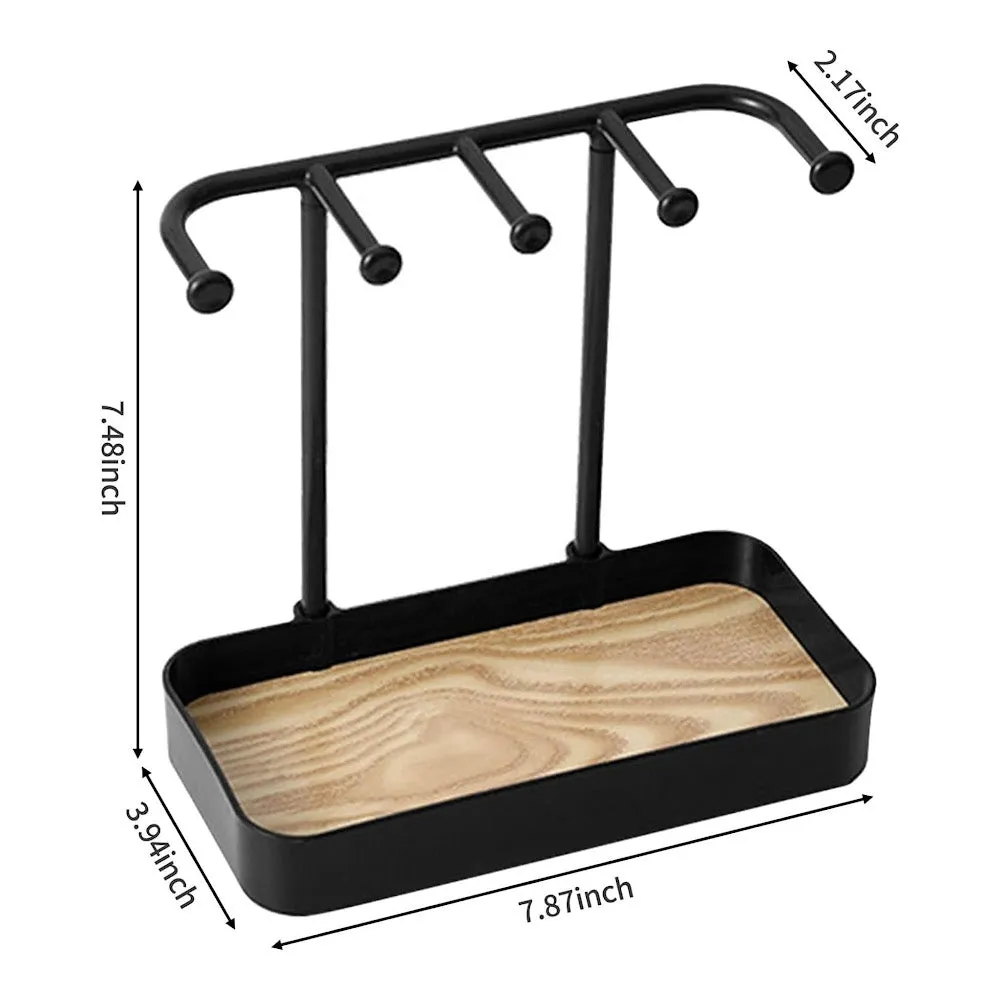 StitchesandTweed Jewellery Holder Organizer Stand - Black