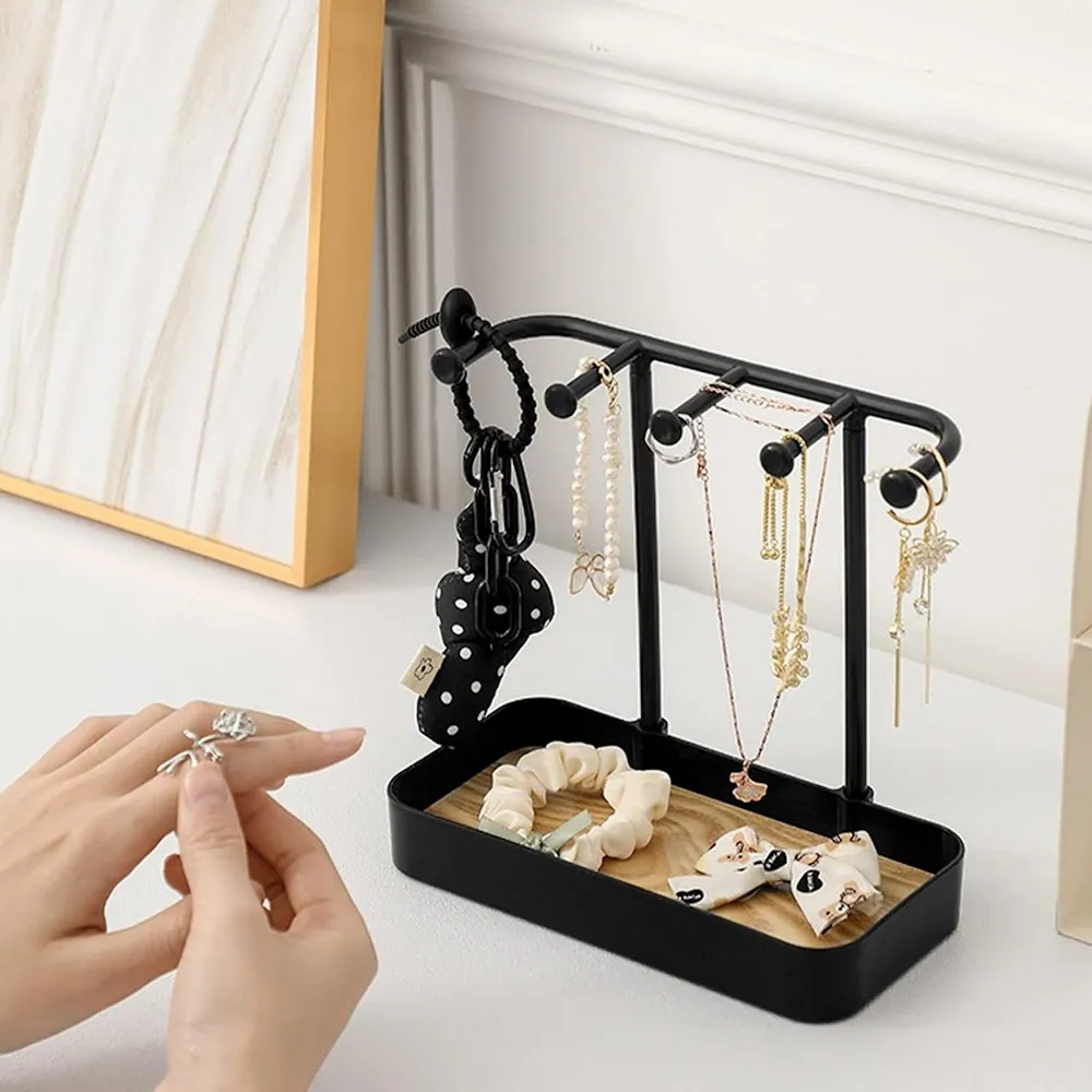 StitchesandTweed Jewellery Holder Organizer Stand - Black