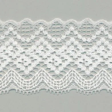 Stretch Trimming Lace #01 White