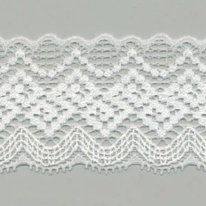 Stretch Trimming Lace #01 White