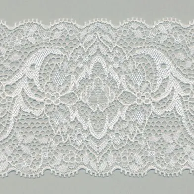 Stretch Trimming Lace #01 White