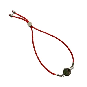 Taylor Bracelet Red Cord - Steel