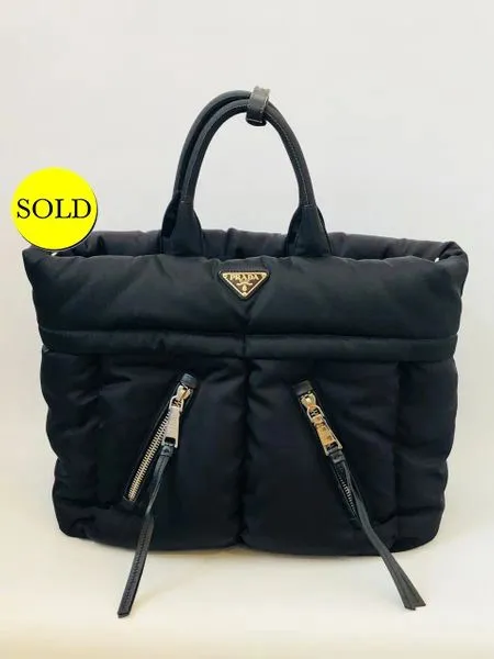 Tessuto Bomber Diagonal Zip Tote