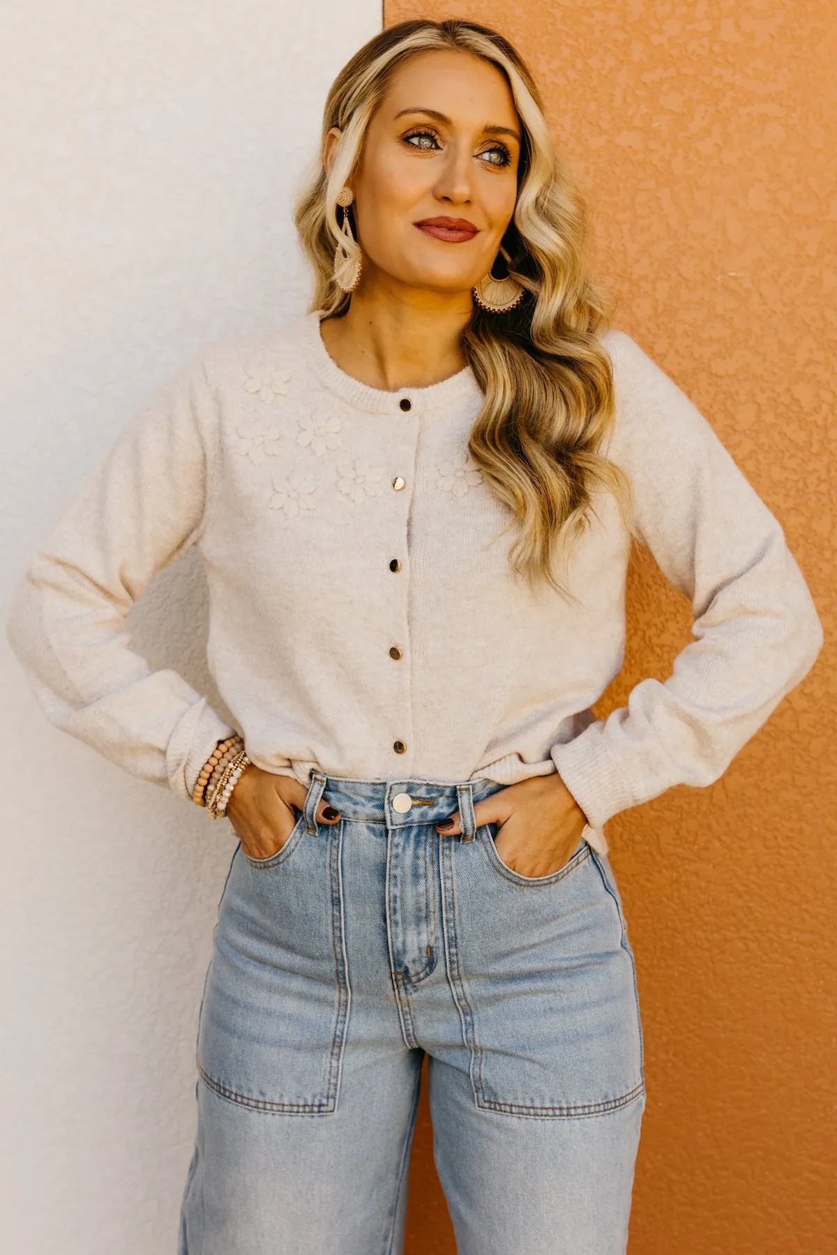 The Grace Floral Applique Cardigan