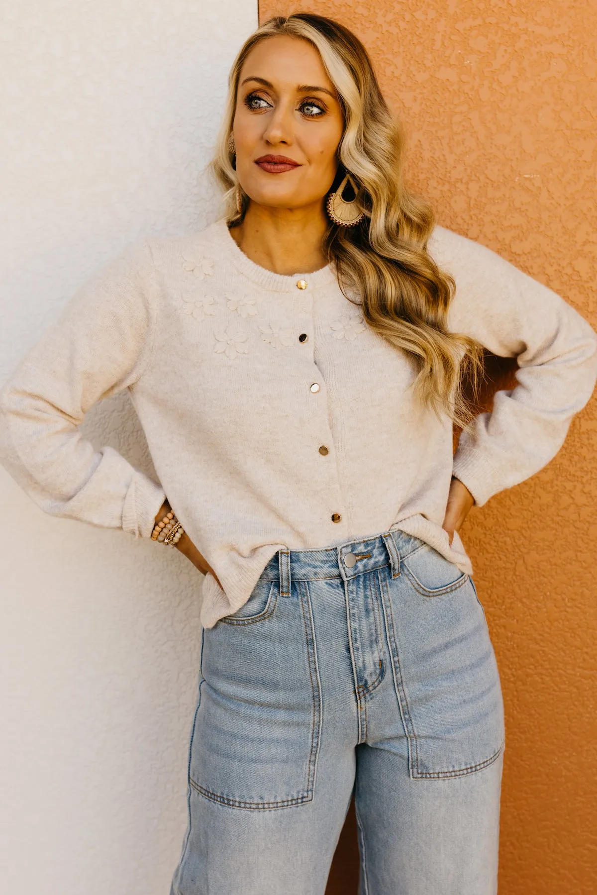 The Grace Floral Applique Cardigan