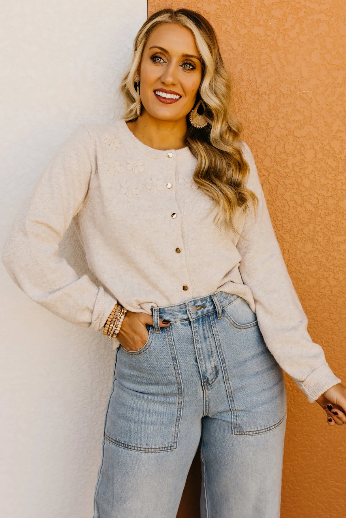 The Grace Floral Applique Cardigan