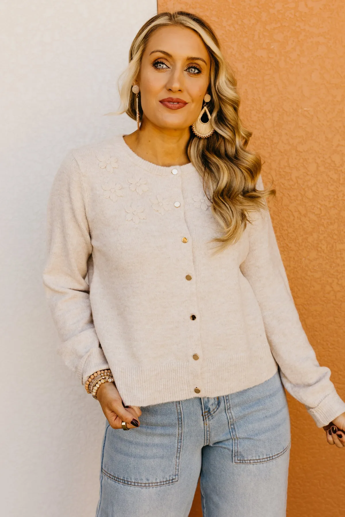 The Grace Floral Applique Cardigan