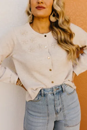 The Grace Floral Applique Cardigan