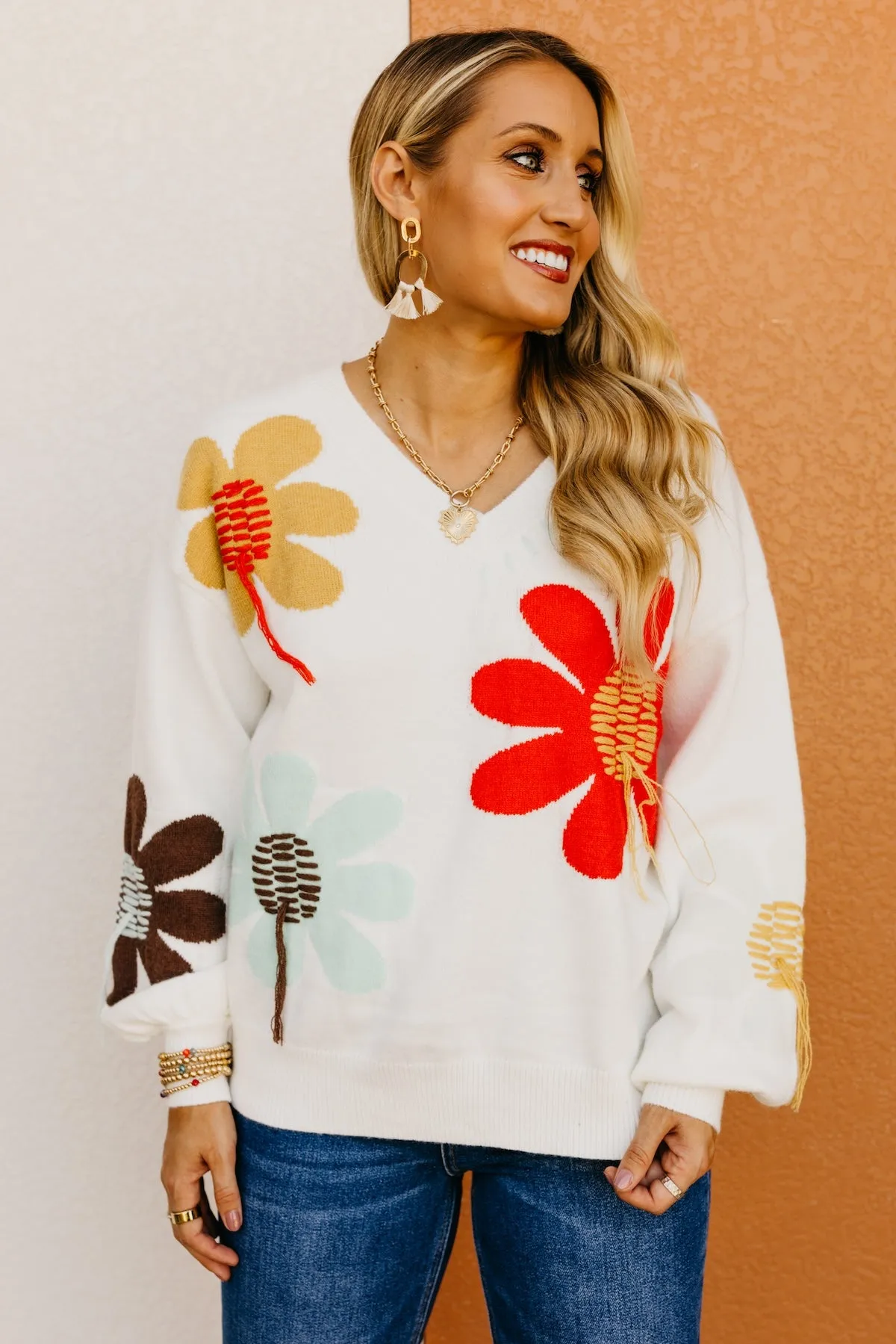 The Judson Floral Embroidered Patch Sweater
