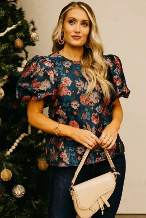 The Landon Puff Sleeve Floral Top