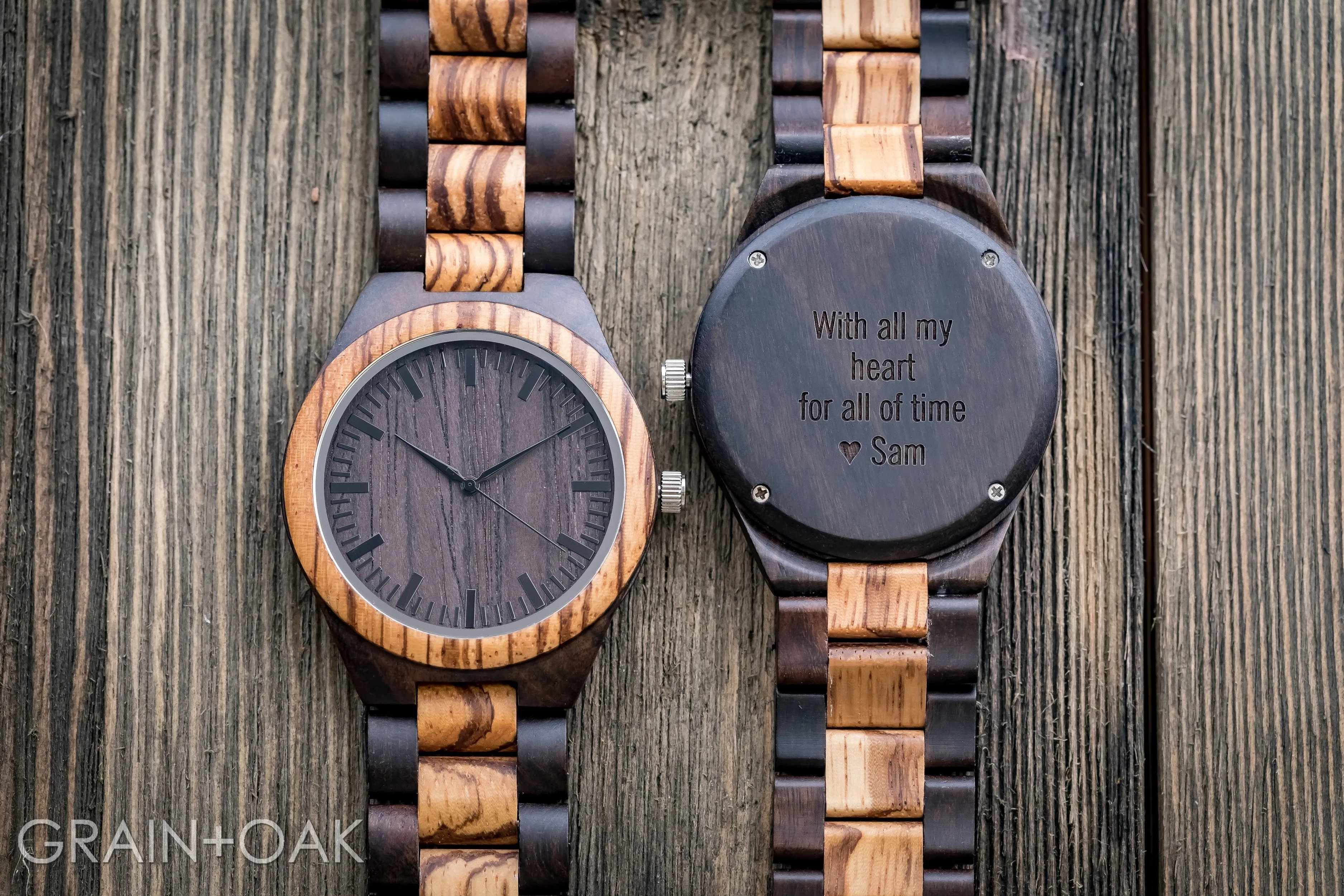 The Ridge Zebrawood   Ebony | Set of 8