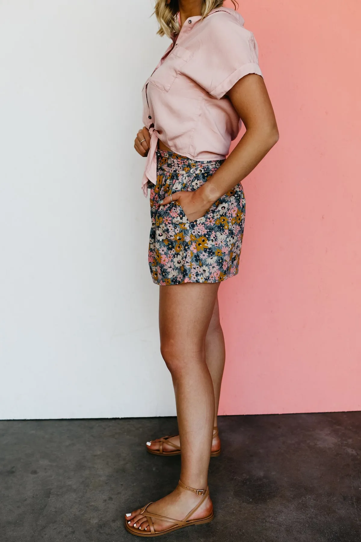The Skye Floral Belted Balloon Shorts - FINAL SALE
