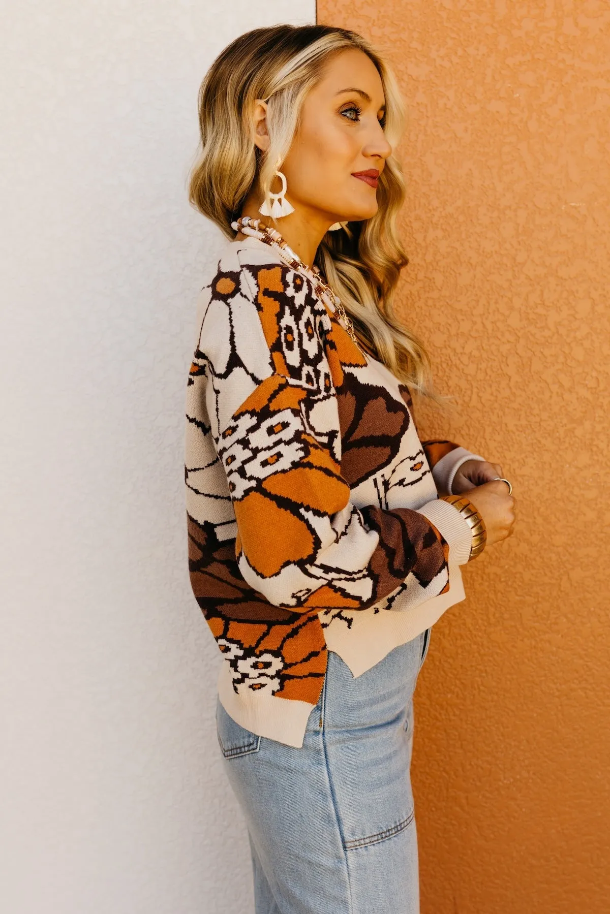 The Vivian Fall Floral Sweater