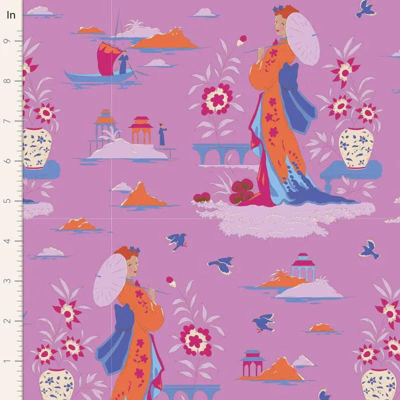 Tilda Bloomsville Fabric | Garden Vista | Iris