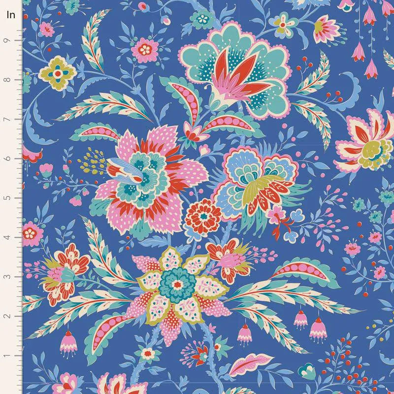 Tilda Bloomsville Fabric | Late Bloomer | Sapphire