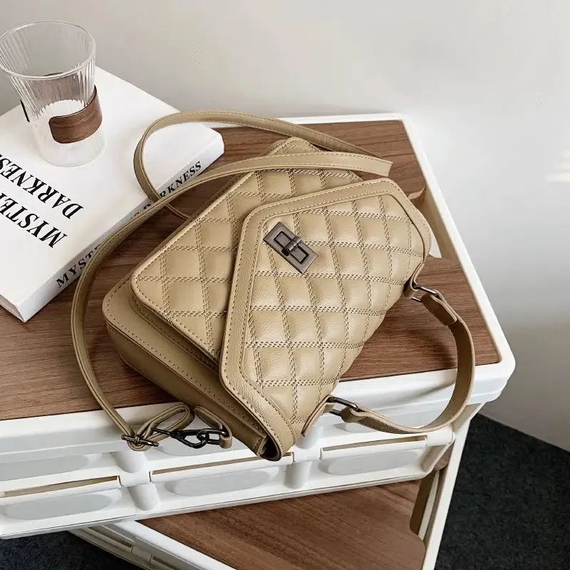 Top Handle Quilted Small Square Bag