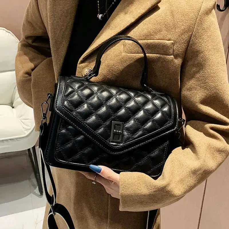 Top Handle Quilted Small Square Bag