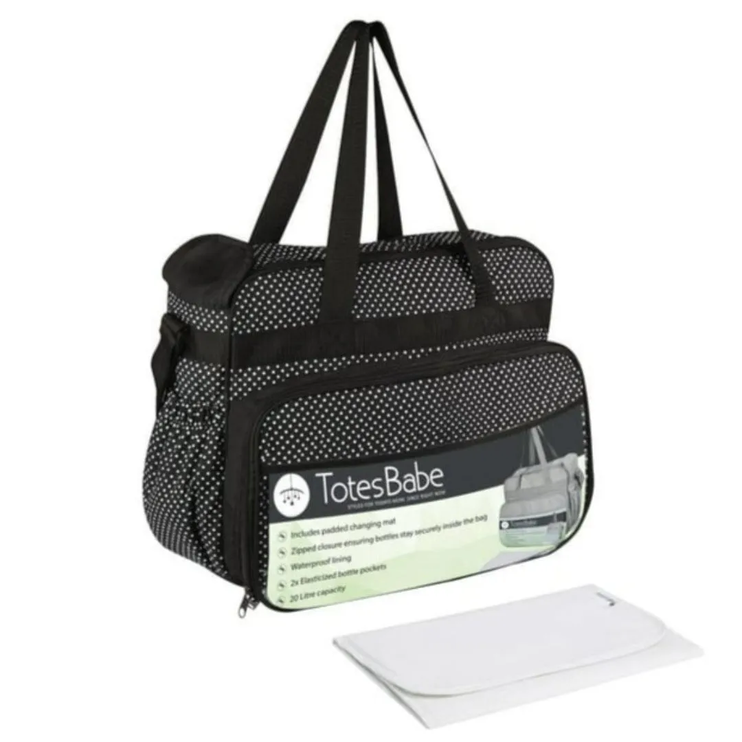 Totes Babe Vivir Diaper Bag 20L Black TB-1003-BK