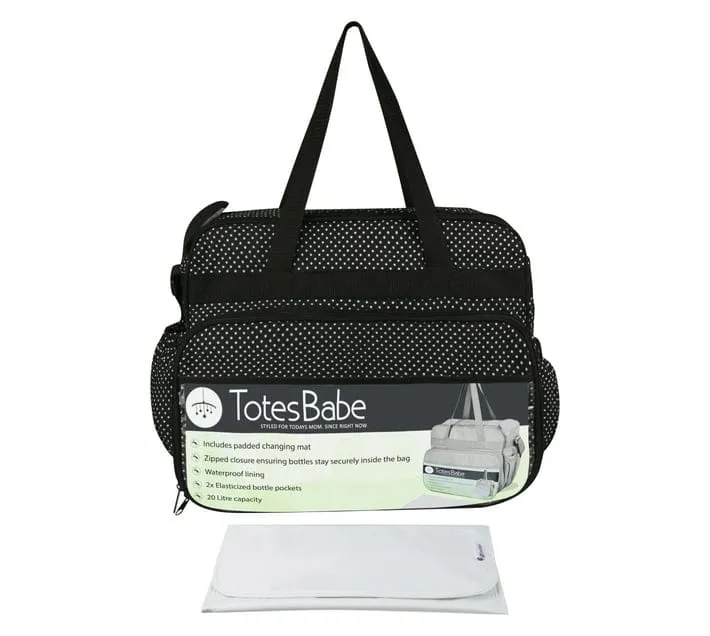 Totes Babe Vivir Diaper Bag 20L Black TB-1003-BK