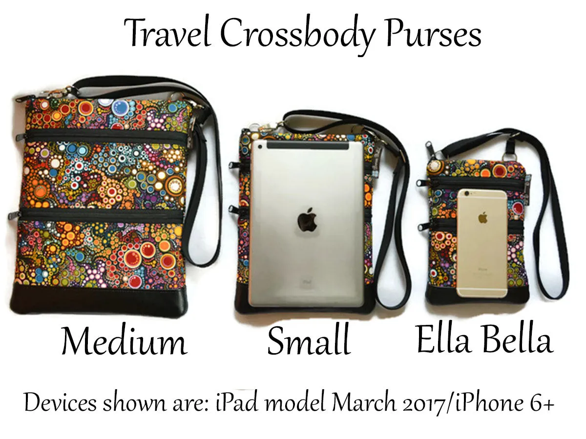 Travel Bags Crossbody Purse - Cross Body - Faux Leather - Tablet Purse - Plum Perfect Fabric