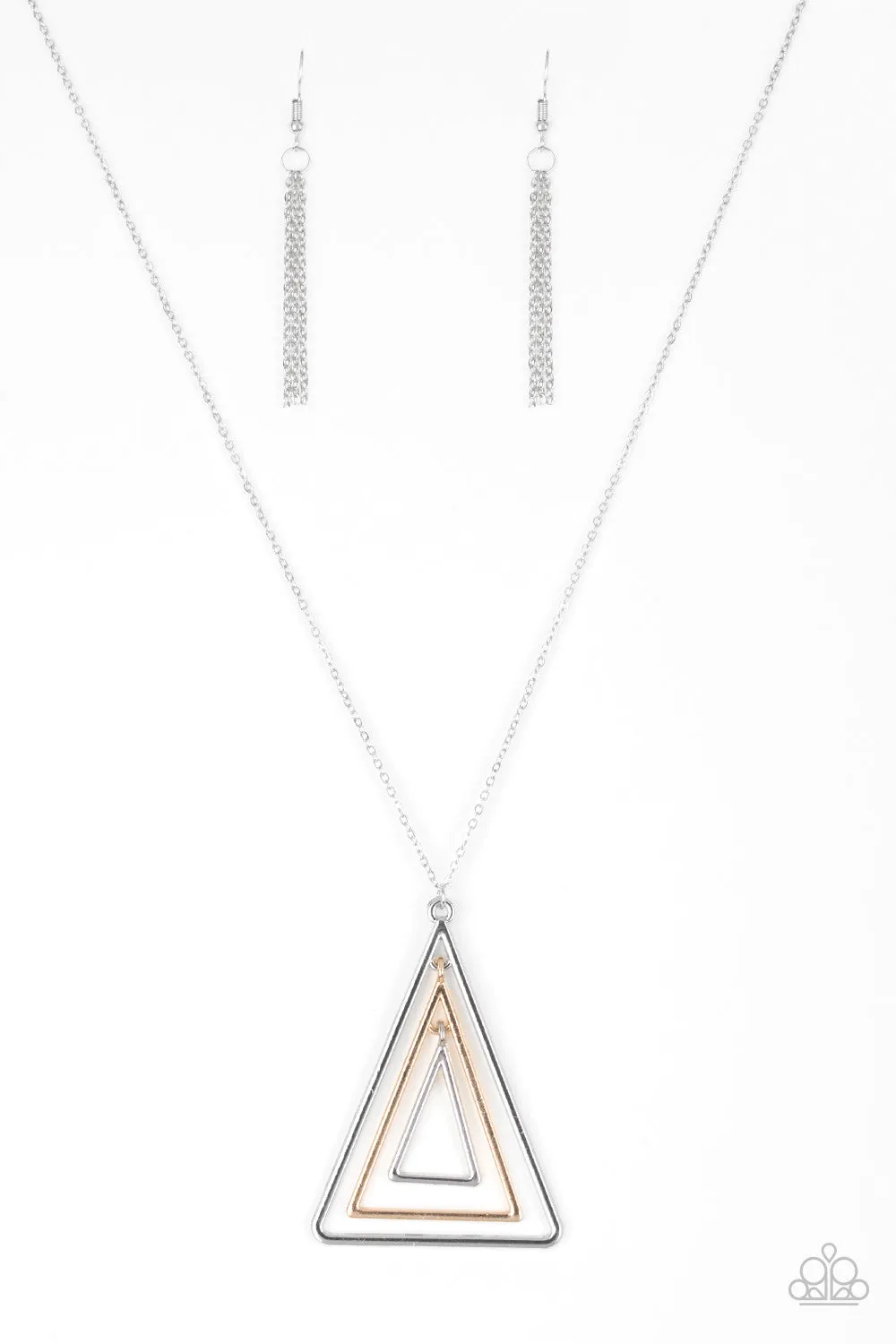 TRI Harder - Silver - Paparazzi Accessories