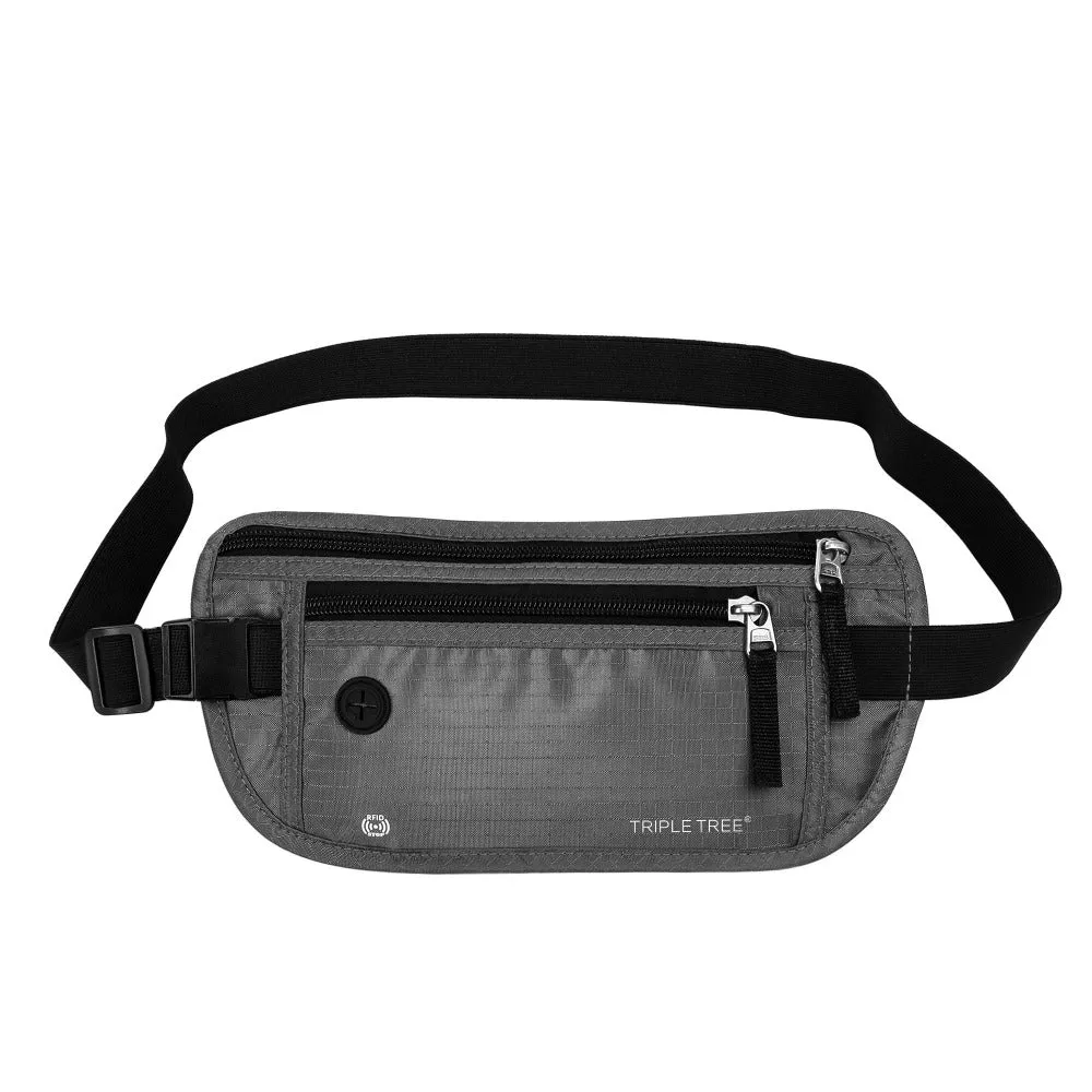 TRIPLETREE 2 Pack Money Travel Belt With RFID Blocking and Earphone Hole