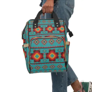 Turquoise Aztec Top Hand All-Around Bag