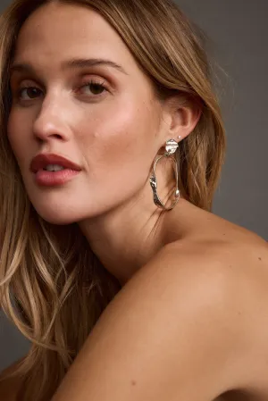 Twilight Silver Textured Metal Earrings