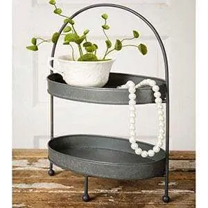 Two-Tier Metal Tray