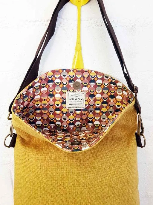 Upcycled vegan messenger bags by Numon In Various Colours