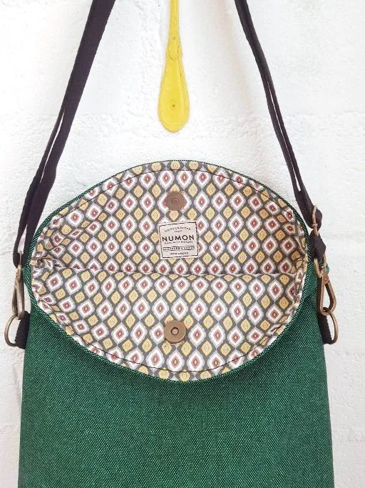 Upcycled vegan messenger bags by Numon In Various Colours