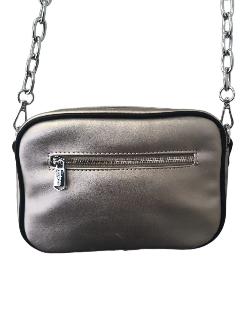 URBAN ORIGINALS Women's Silver Mindful Vegan Leather Crossbody Bag #420010 NWT