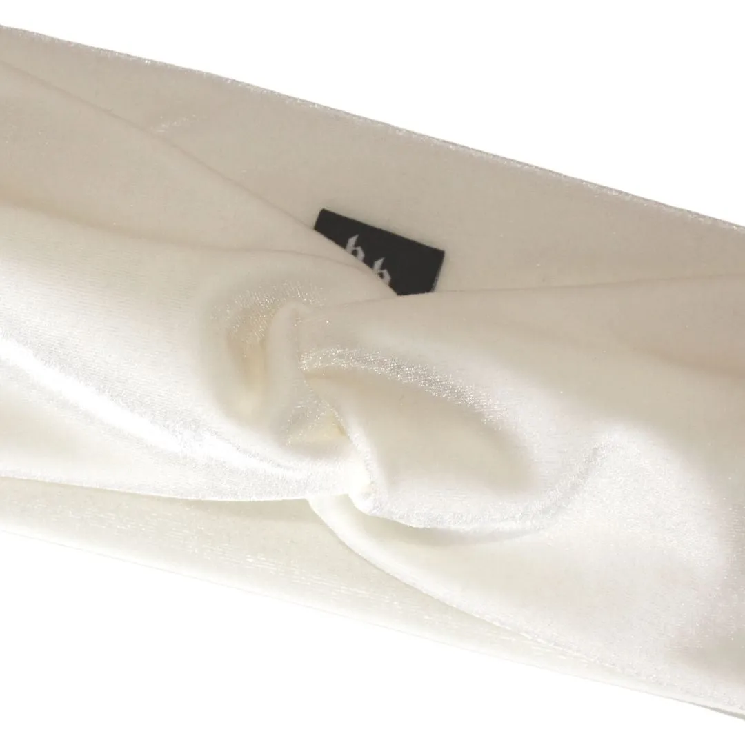 Velvet Twist Headband - Cream