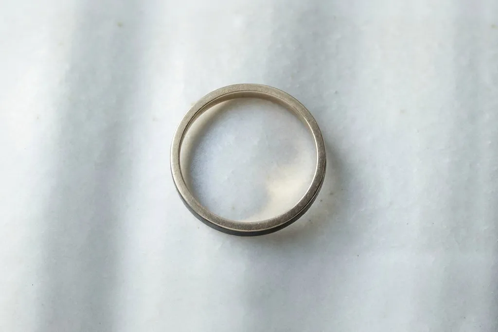Victorian Black Enamel Eternity Band