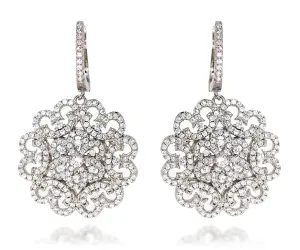 Vintage Floral Round Earrings