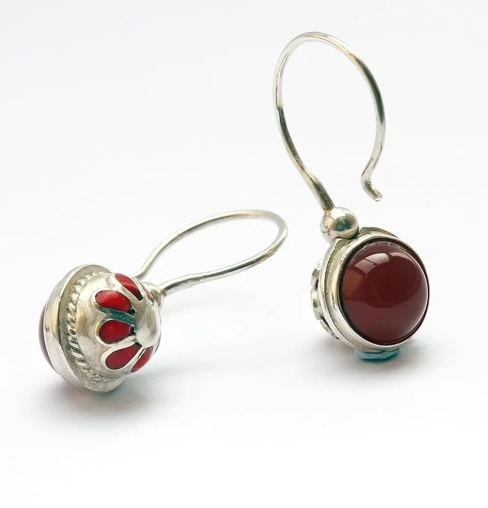 Vintage looking earrings- custom silver jewelry