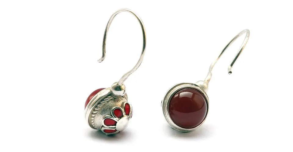 Vintage looking earrings- custom silver jewelry