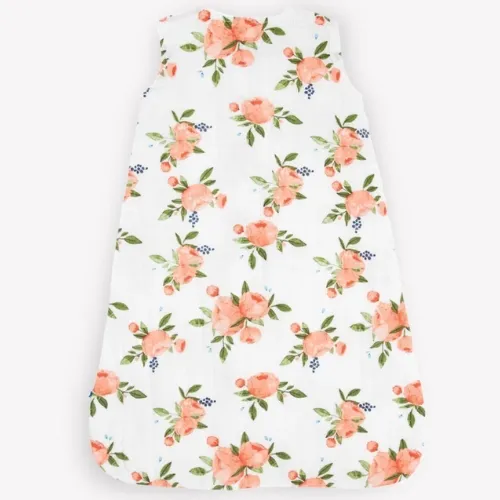 Watercolor Roses Cotton Muslin Sleep Bag