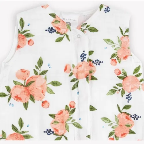Watercolor Roses Cotton Muslin Sleep Bag