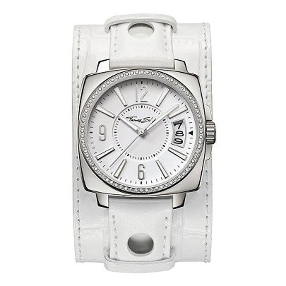 White Leather Watch