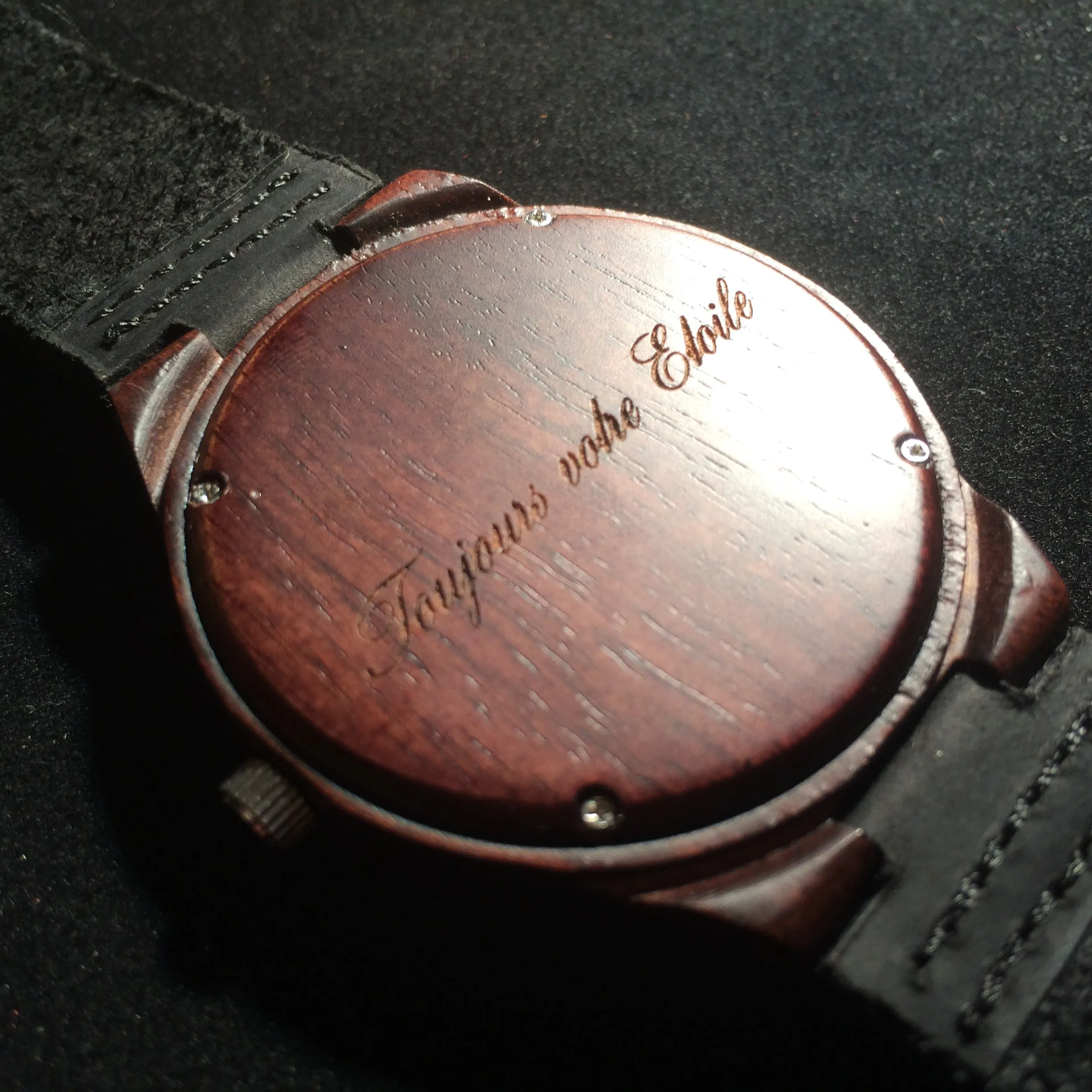 Whitehaven Black Walnut Multifunction Wood Watch - White Dial, Sapphire Crystal, Swiss Quartz Movement | Explorer Series