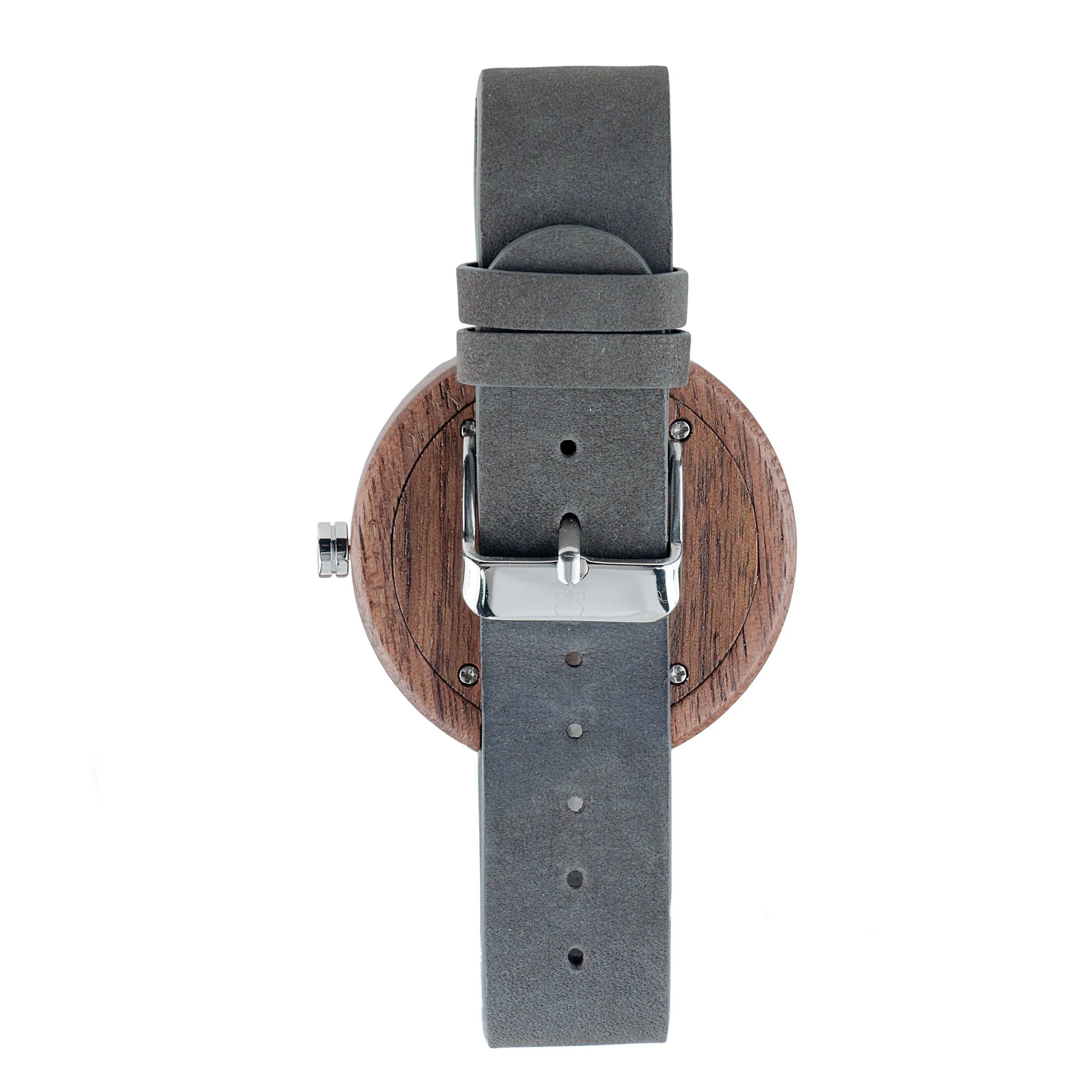 Whitehaven Black Walnut Multifunction Wood Watch - White Dial, Sapphire Crystal, Swiss Quartz Movement | Explorer Series